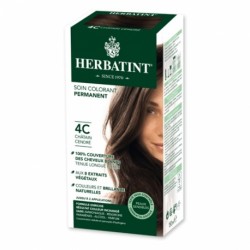 HERBATINT 4C CHATAIN CENDRE teinture capillaire sans ammoniaque enrichie aux extraits végétaux