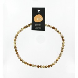 Collier perle 40 cm Jaspe Picture  NIA