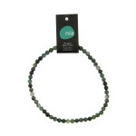 Collier perle 40 cm Agate mousse   NIA