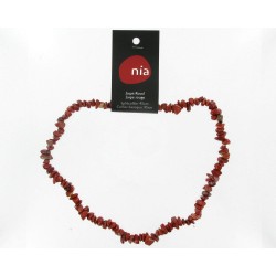 Collier baroque 45 cm Jaspe rouge  NIA