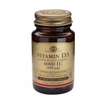 Vitamine D3 4000 IU 100 µg 60 Gélules Végétales Solgar