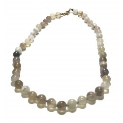 AGATE DE BOTSWANA COLLIER 45 CM