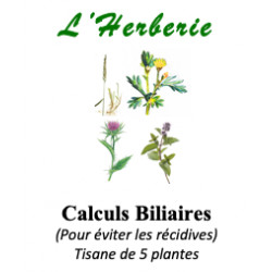 CALCULS BILIAIRES TISANE DE DE 5 PLANTES 100g