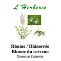 Rhume, Rhinorrée,  Rhume du cerveau Tisane de 6 plantes 100 gr